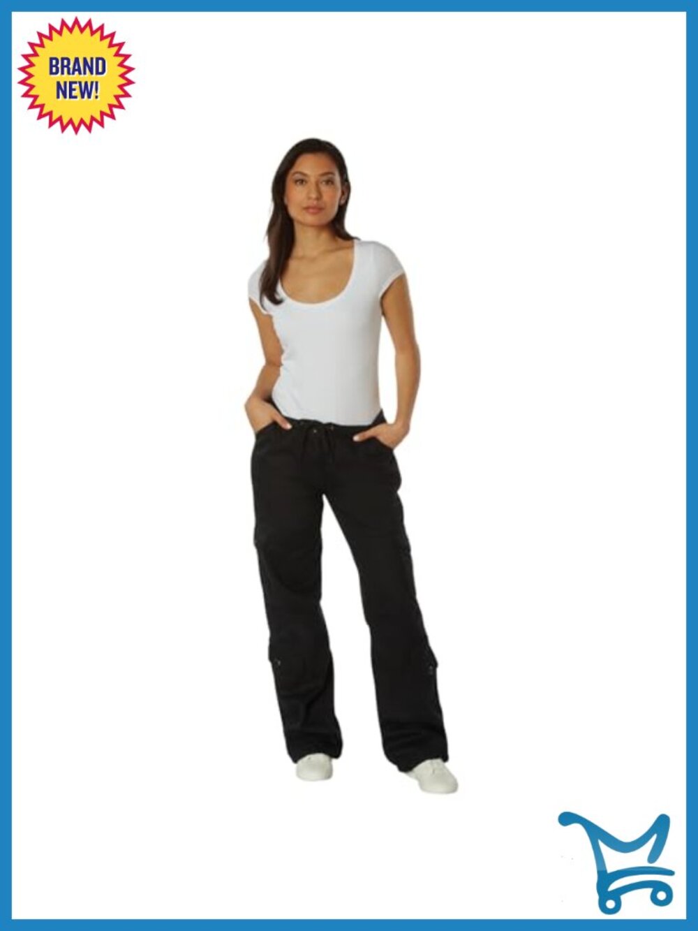 Womens Paratrooper Cargo Pants Cotton Blend Vintage Fatigue Baggy